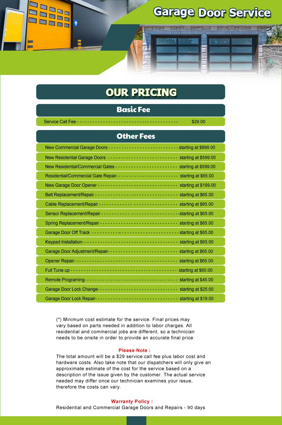 Garage Door 24 Hours Repair Clifton, NJ 862-245-1177